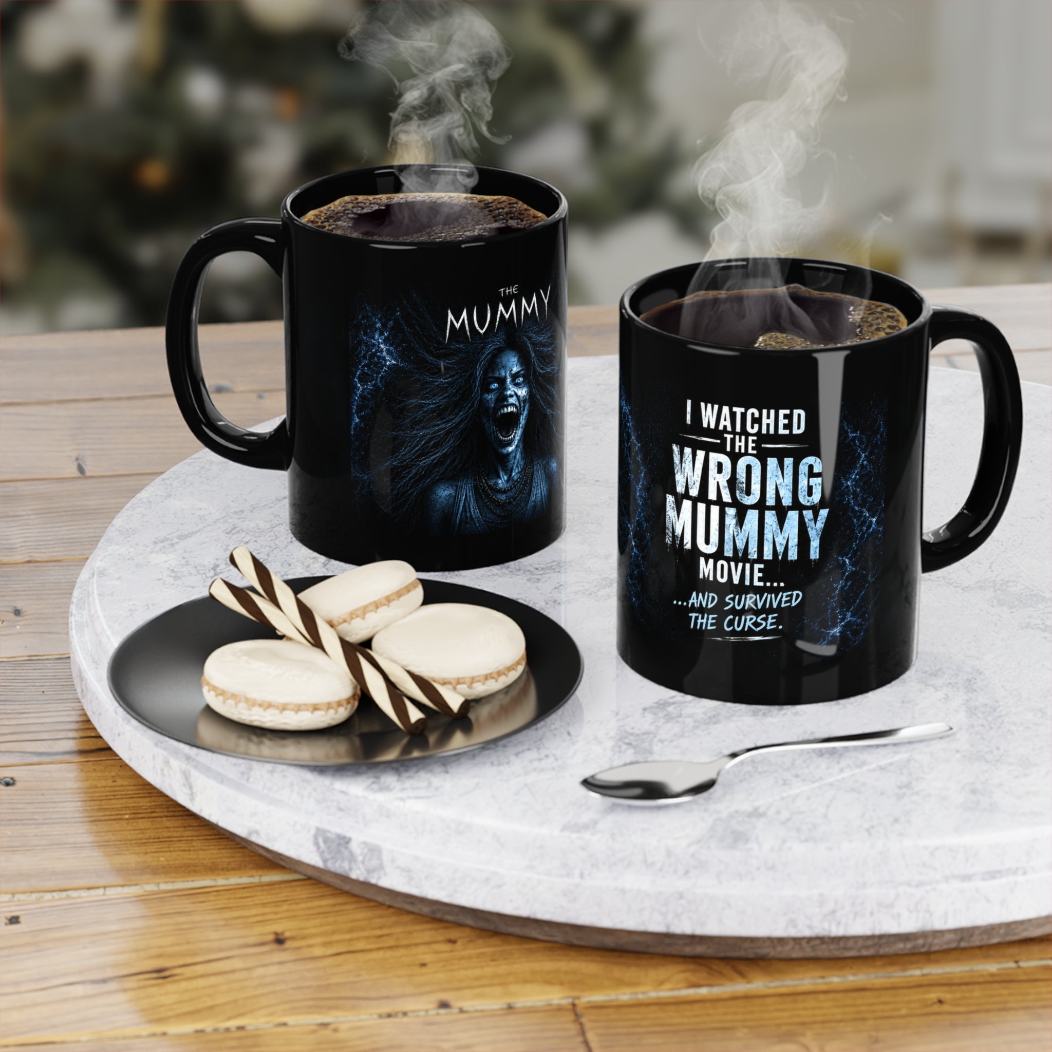 WRONG MUMMY CLUB Black Coffee Mug, 11oz